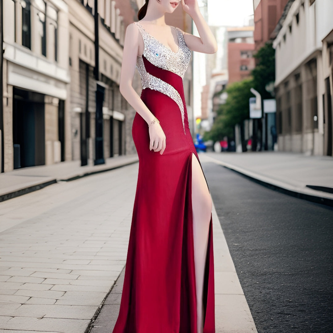 Célestine | Robe de soirée avec Paillettes Éblouissantes et Silhouette Élégante pour Femmes