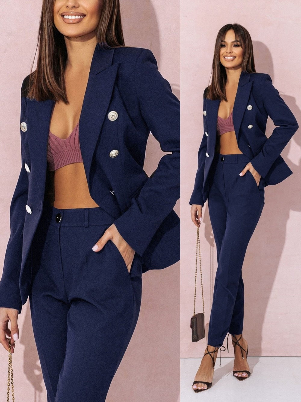 Genevie - Elégant ensemble blazer-pantalon