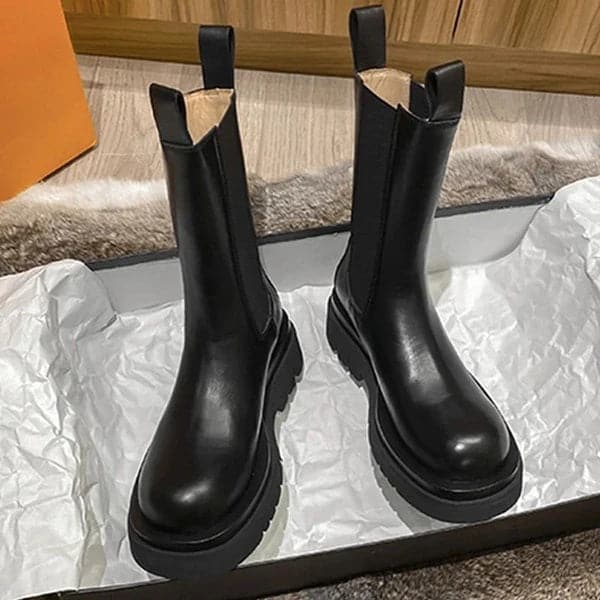 Cato - Bottes en cuir à la mode avec semelle orthopédique