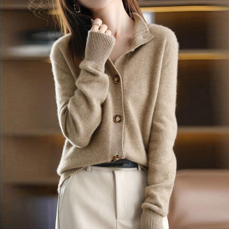 Brune | Cardigan Doux Pour Femmes | Chaud