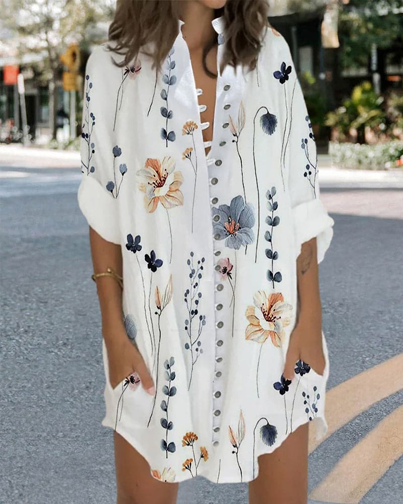 Selina - Robe décontractée à imprimé fleuri