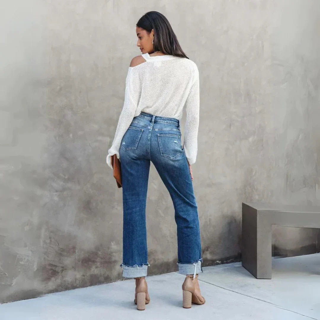 Katja | Jeans confortables pour femmes | Bleu