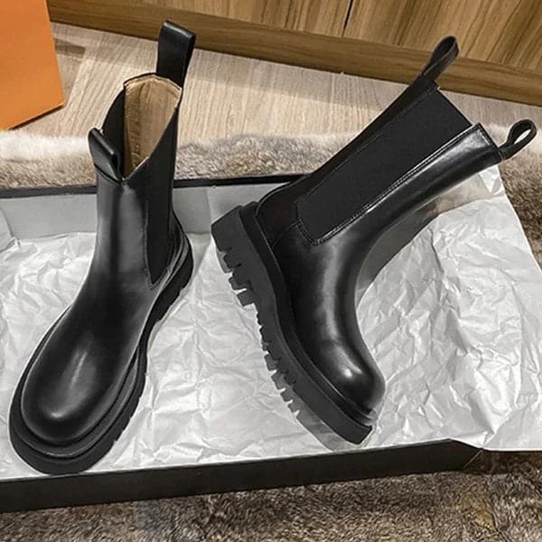 Cato - Bottes en cuir à la mode avec semelle orthopédique