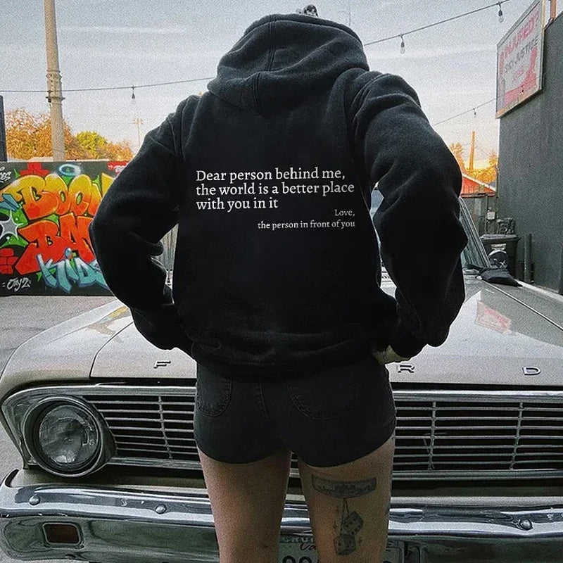 Sweatshirt "Chère personne derrière moi