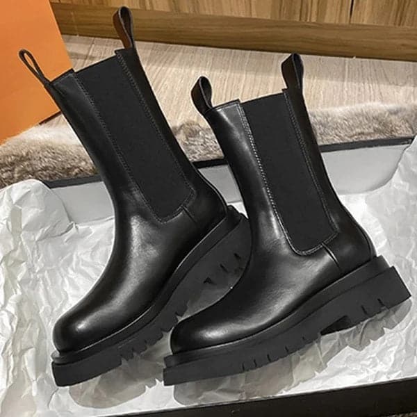 Cato - Bottes en cuir à la mode avec semelle orthopédique