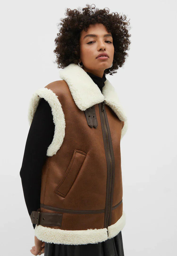 Bodywarmer en Cuir Jade - Chaud & Tendance