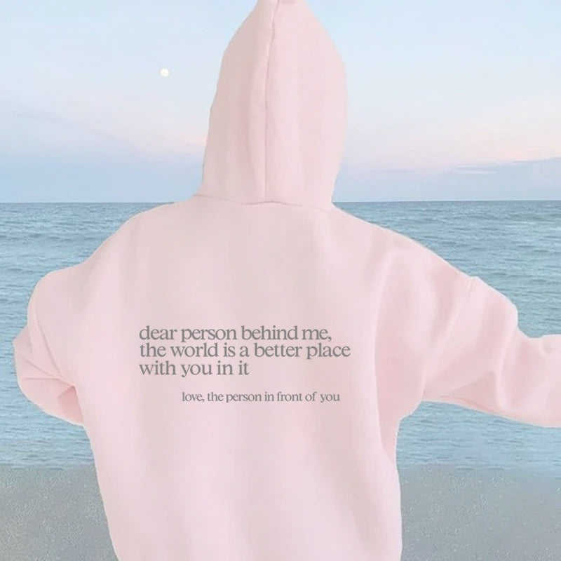 Sweatshirt "Chère personne derrière moi