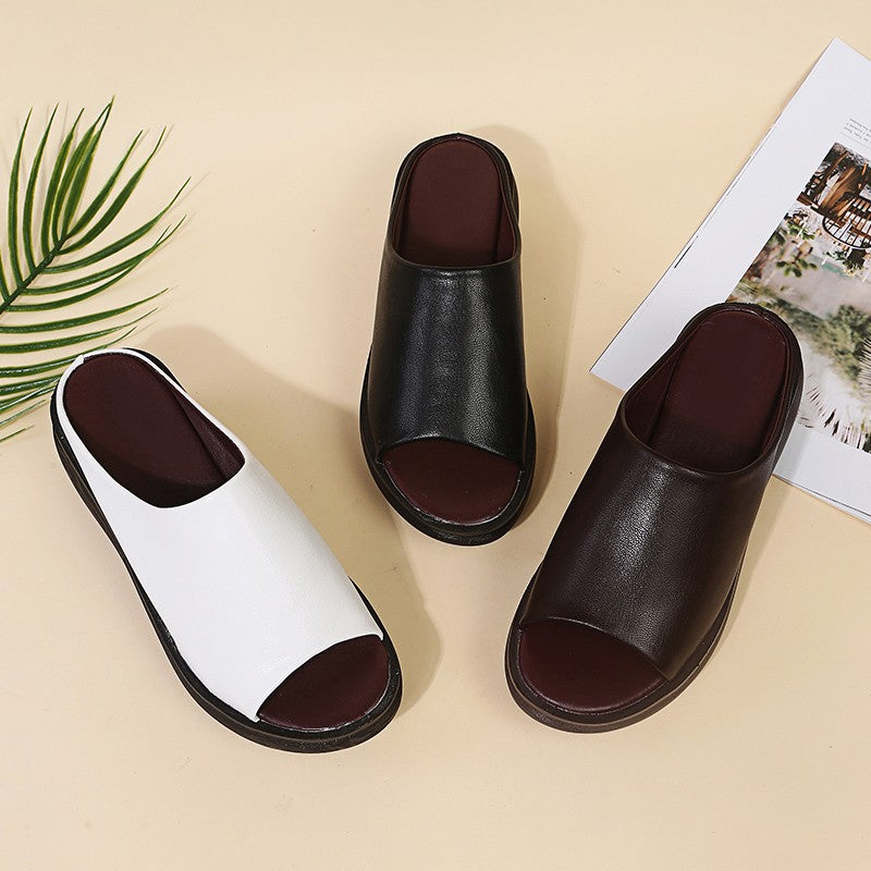 Celestine | Talons Compensés en Cuir avec Soutien Orthopédique et Élégance pour Femmes