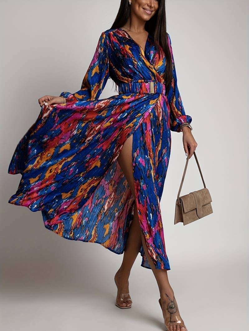 Lysandra | Robe avec Motifs Abstraits et Tissu de Haute Qualité pour Femmes