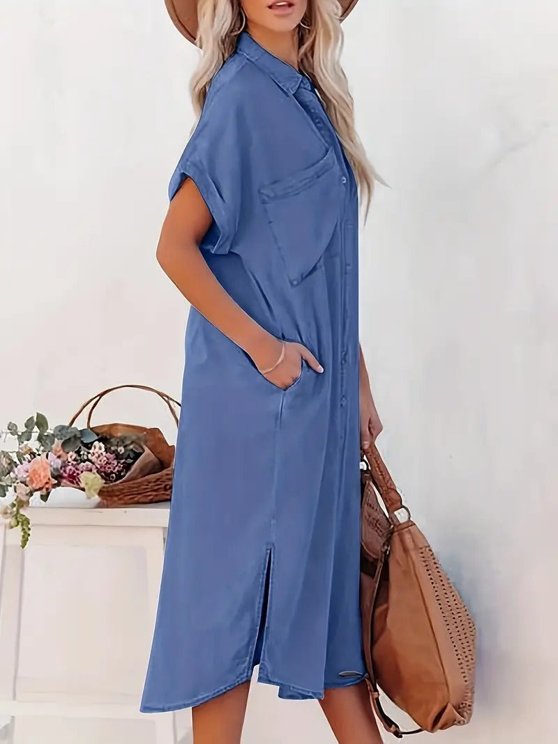 Almeria - Robe chemise avec boutons et poches