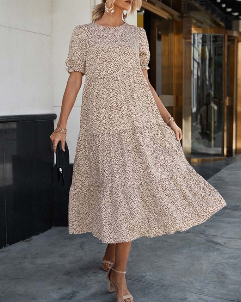 Catalina | Robe à Manches Bouffantes avec Tissu de Haute Qualité et Silhouette Flatteuse pour Femmes