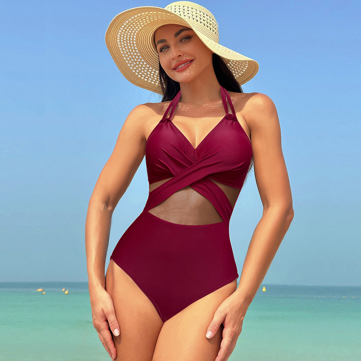 Aphrodite | Maillot de bain une pièce avec Bretelles Réglables et Design Chic pour Femmes