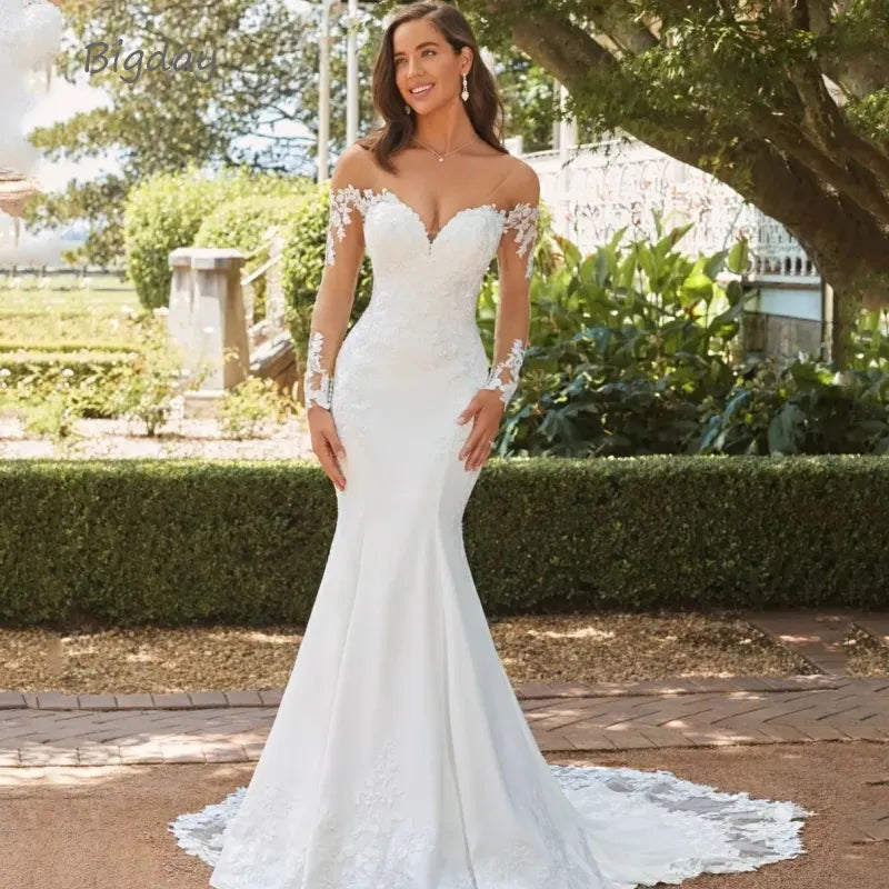 Vandah | Robe de mariée sirène en dentelle à manches longues