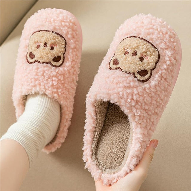 Phoebeline - Pantoufles en peluche luxueuses et douillettes pour dames