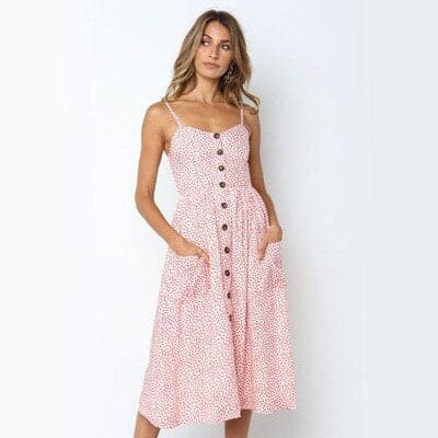 Luna - Robe ample élégante avec bretelles spaghetti