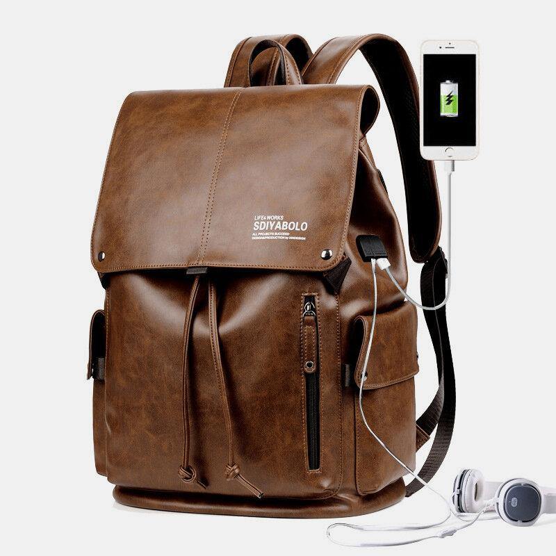 ByMax - Sac à dos pour homme avec chargement USB - convient pour un ordinateur portable de 13,3 pouces