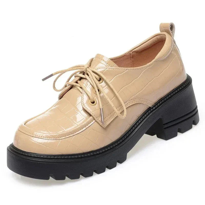 Léa | Chaussures Basses en Cuir Végétalien avec Plateforme et Confort Optimal pour Femmes