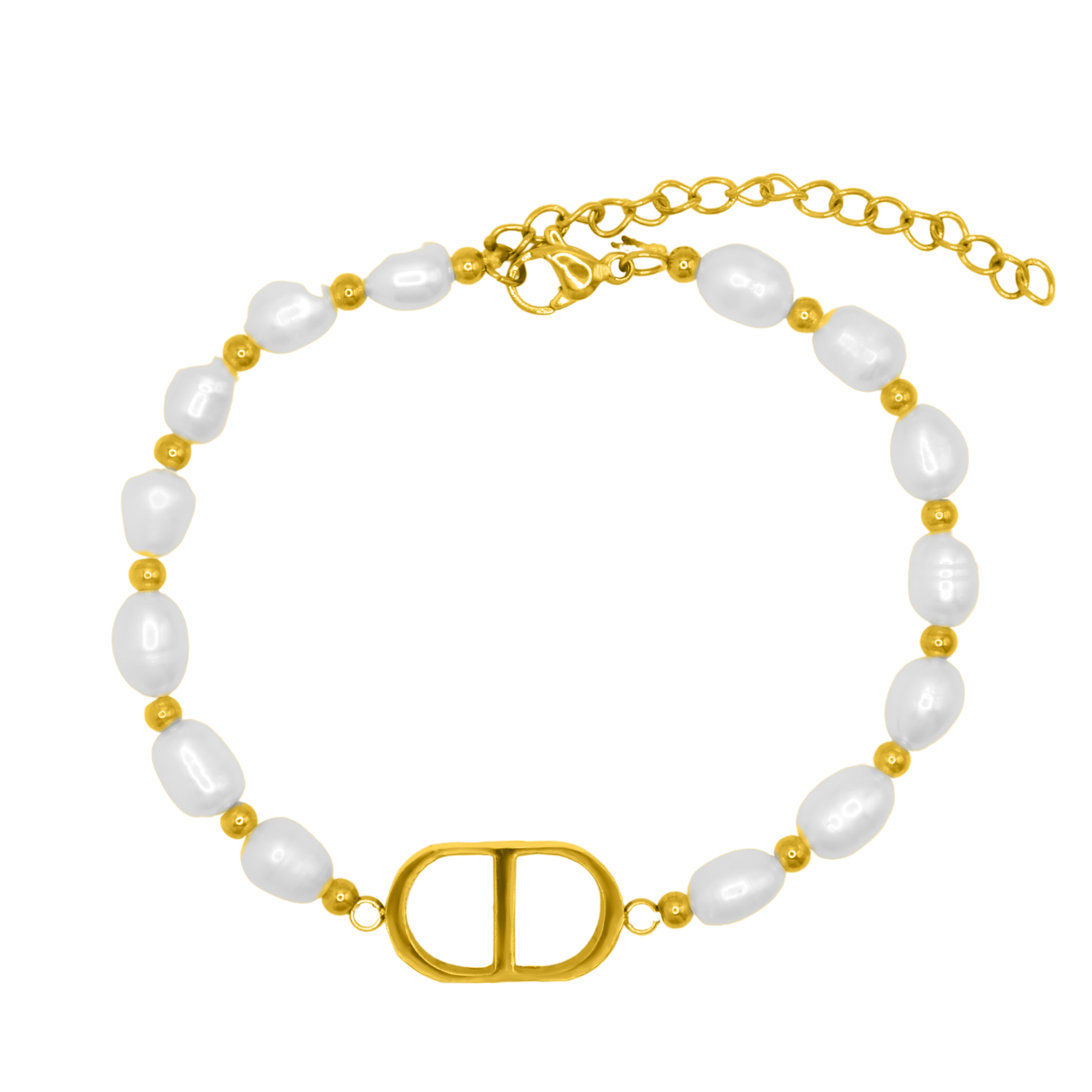 Céleste | Bracelet avec Perles d'Eau Douce et Plaquage Or 18 Carats pour Femmes