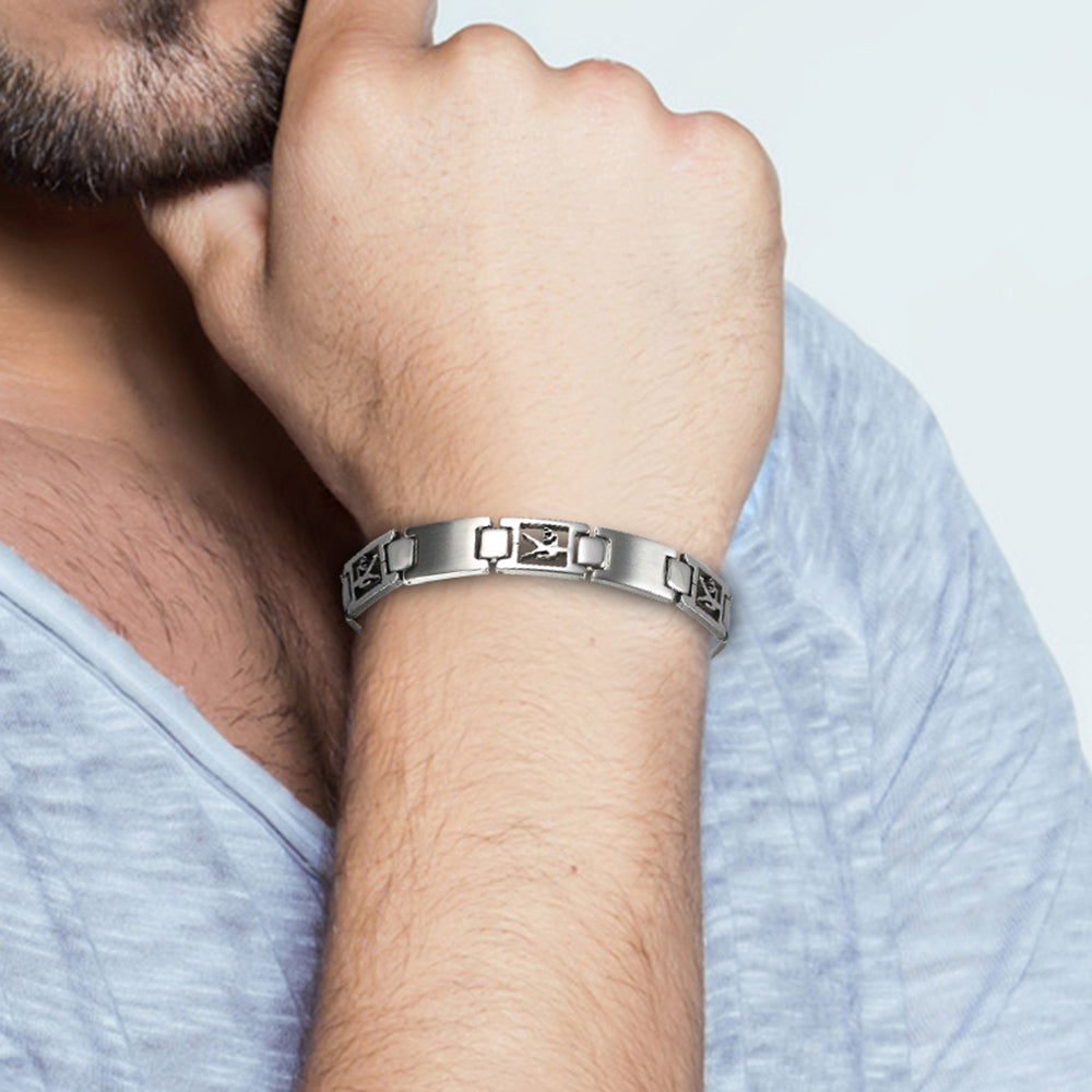 Bracelet homme Signe du Zodiaque en acier inoxydable - Livraison Offerte