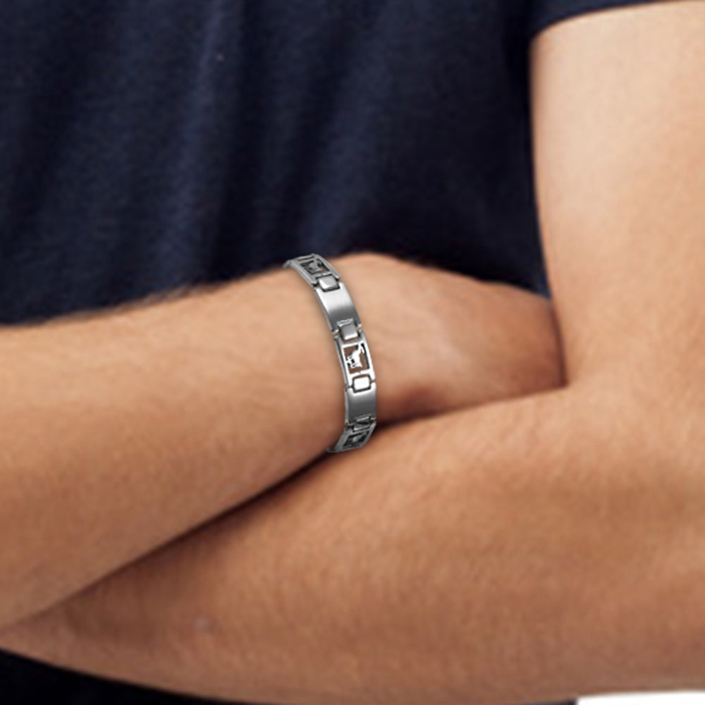 Bracelet homme Signe du Zodiaque en acier inoxydable - Livraison Offerte