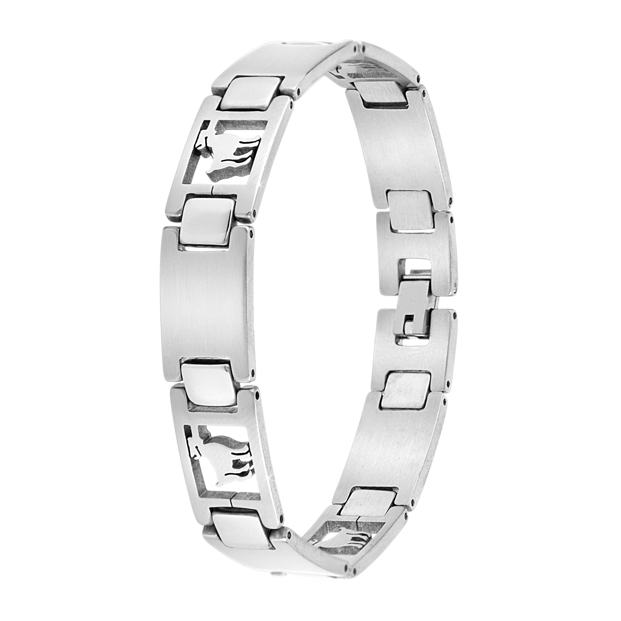 Bracelet homme Signe du Zodiaque en acier inoxydable - Livraison Offerte