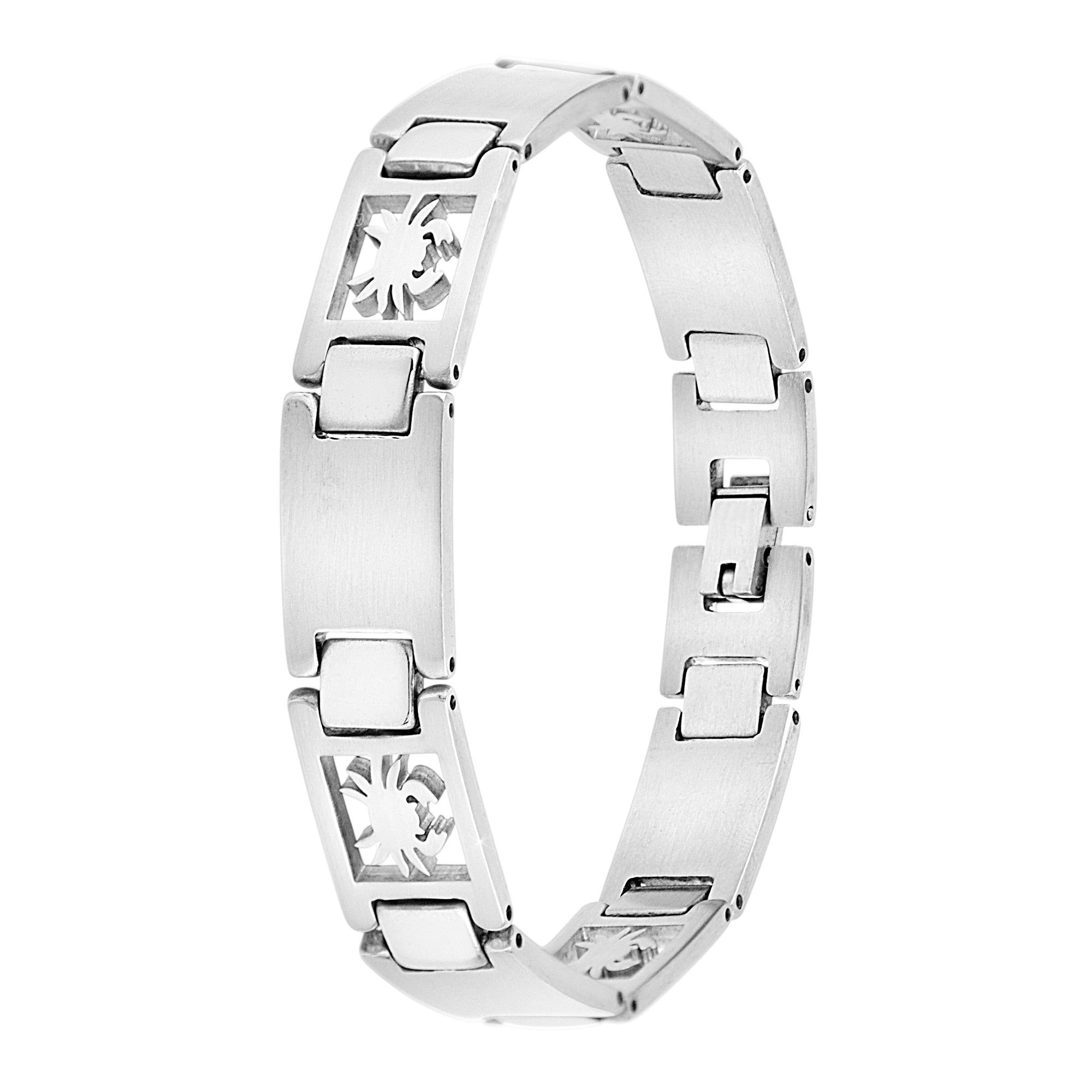 Bracelet homme Signe du Zodiaque en acier inoxydable - Livraison Offerte