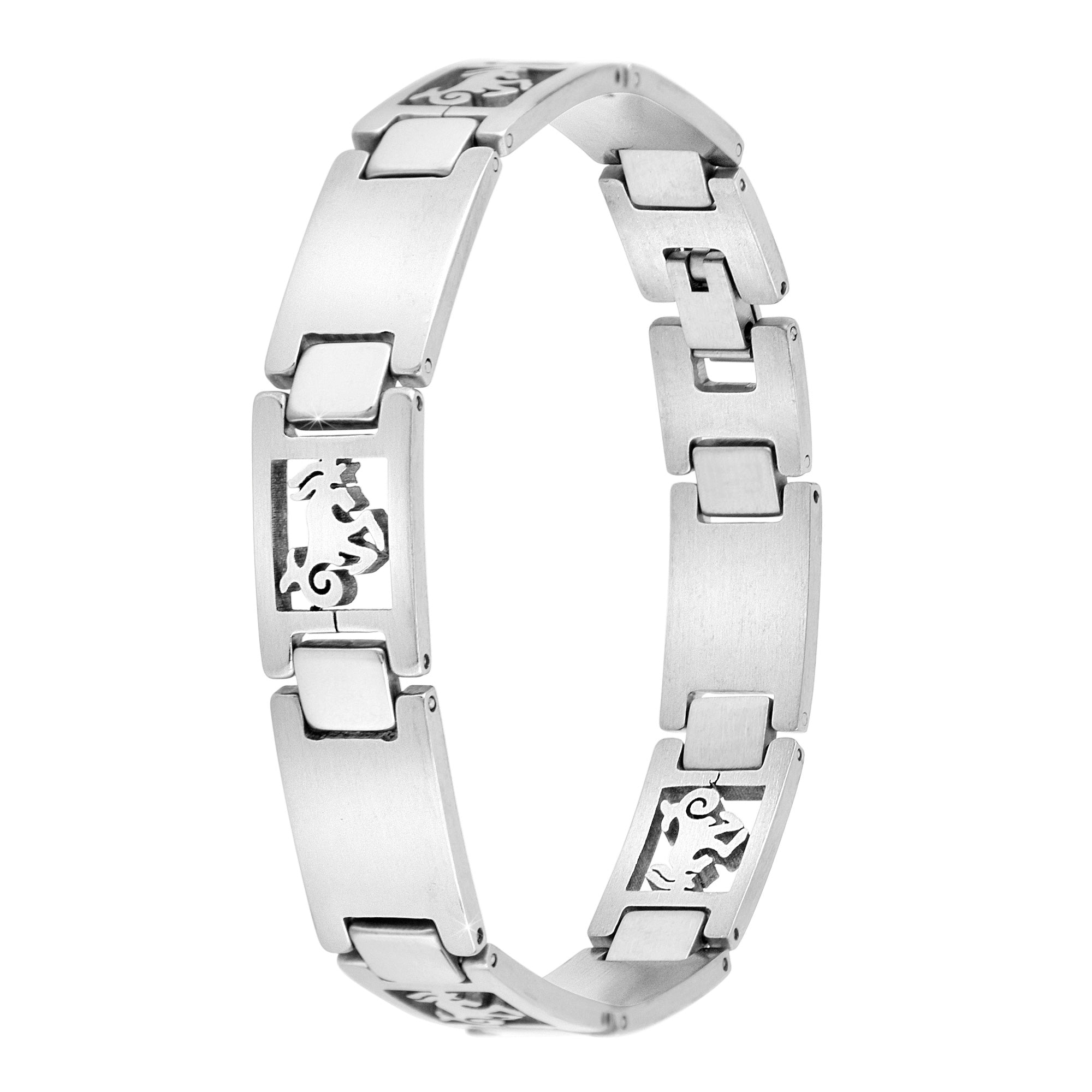 Bracelet homme Signe du Zodiaque en acier inoxydable - Livraison Offerte