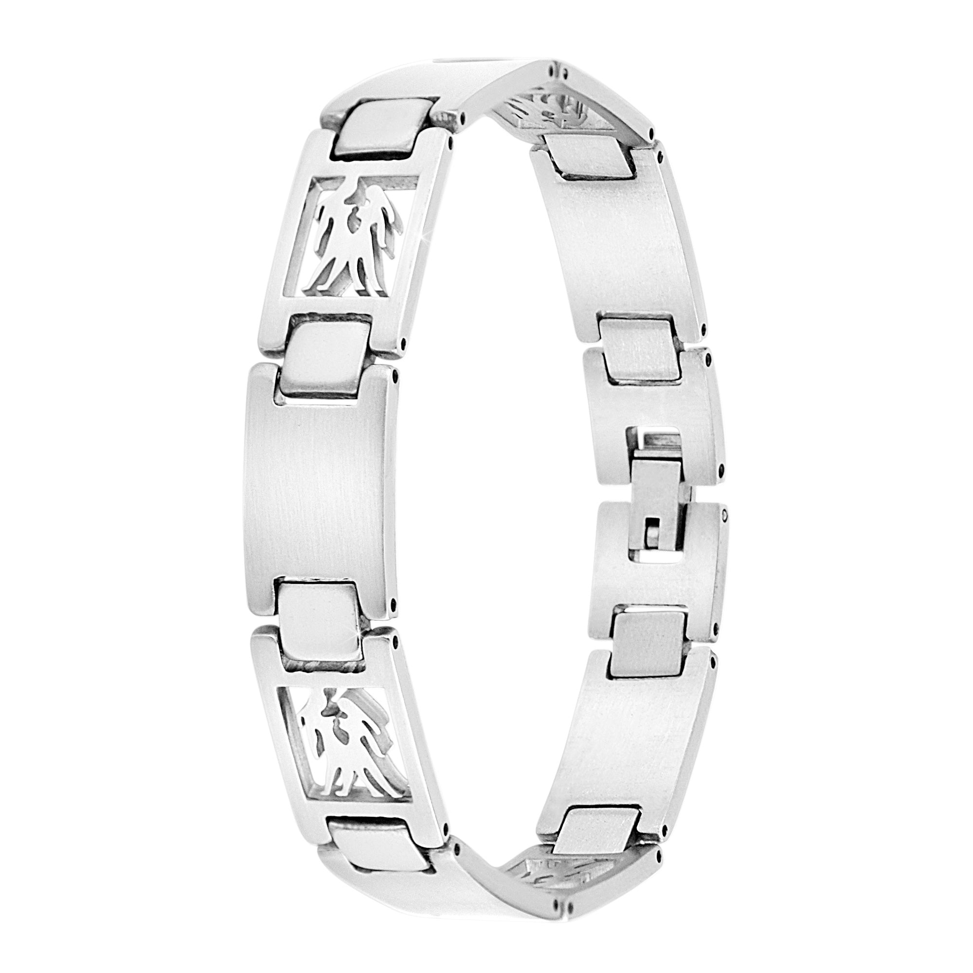 Bracelet homme Signe du Zodiaque en acier inoxydable - Livraison Offerte