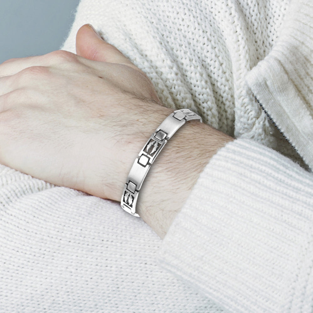 Bracelet homme Signe du Zodiaque en acier inoxydable - Livraison Offerte