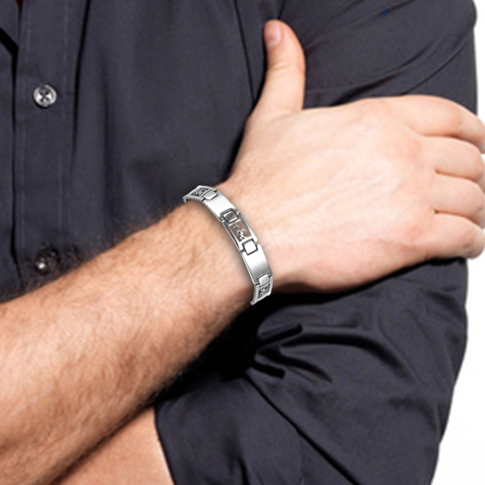 Bracelet homme Signe du Zodiaque en acier inoxydable - Livraison Offerte