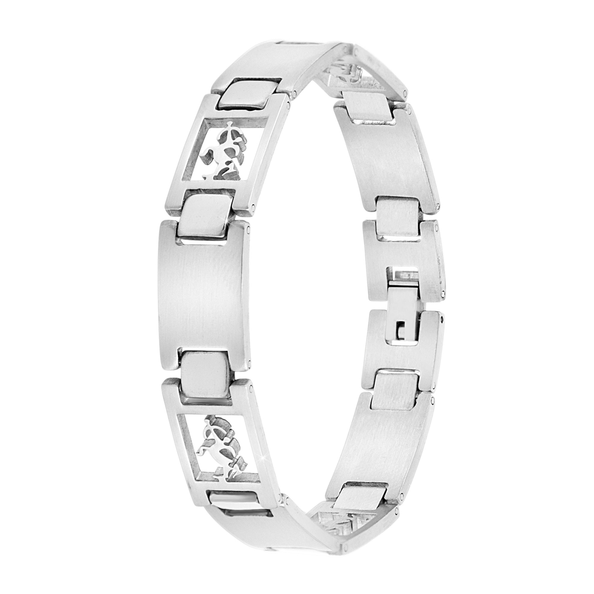 Bracelet homme Signe du Zodiaque en acier inoxydable - Livraison Offerte