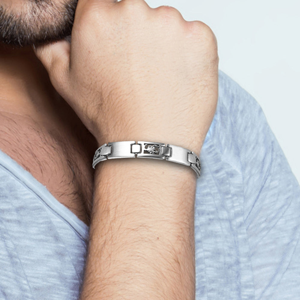 Bracelet homme Signe du Zodiaque en acier inoxydable - Livraison Offerte