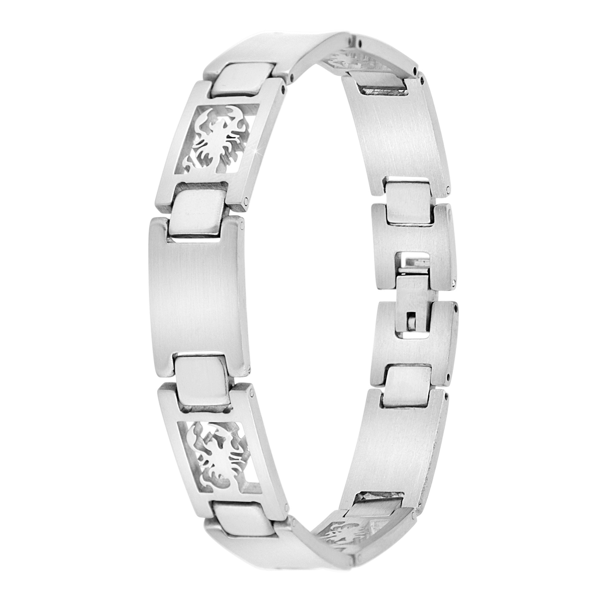 Bracelet homme Signe du Zodiaque en acier inoxydable - Livraison Offerte