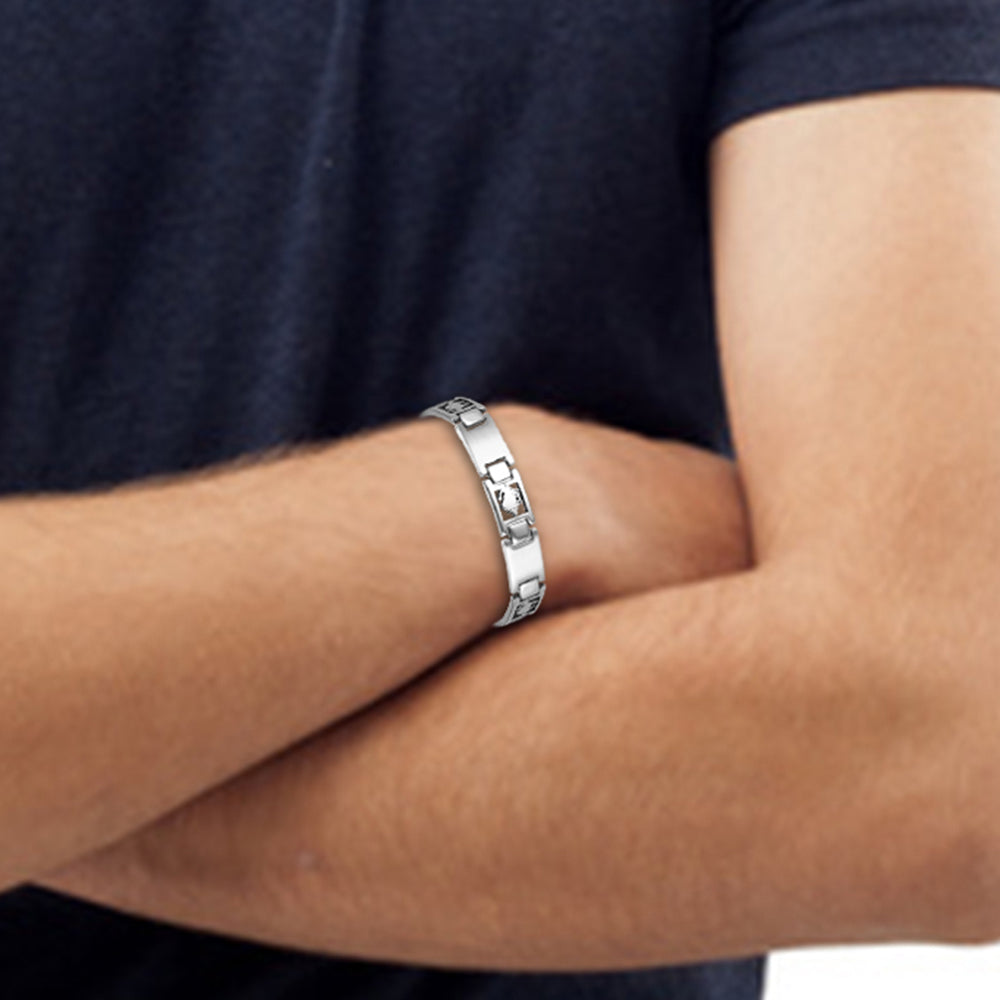 Bracelet homme Signe du Zodiaque en acier inoxydable - Livraison Offerte