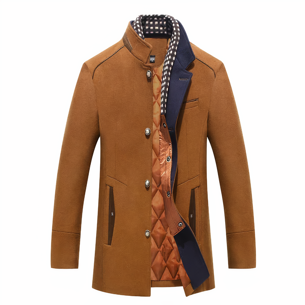 Valentin | Manteau en Laine avec Col Amovible et Design Élégant pour Hommes