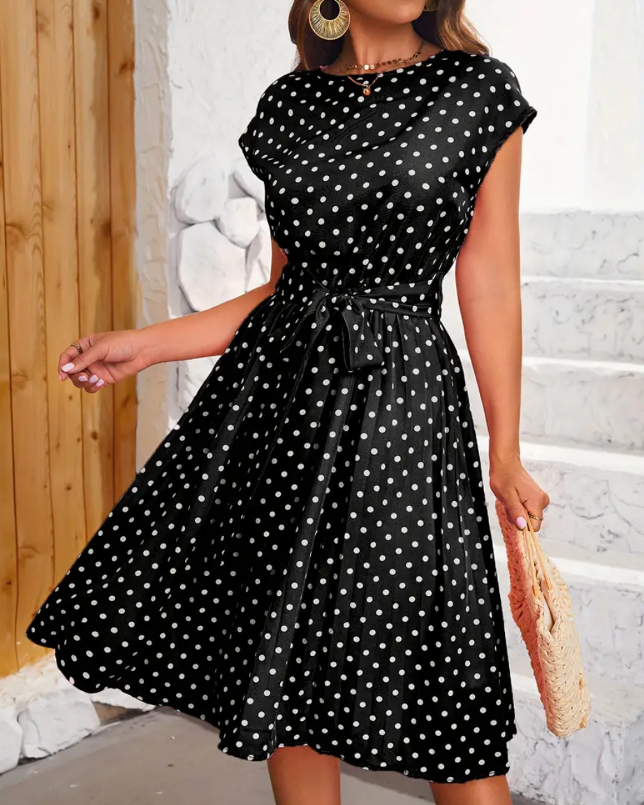 Sophie | Robe Polka avec Design Élégant et Confortable pour le Printemps/Été