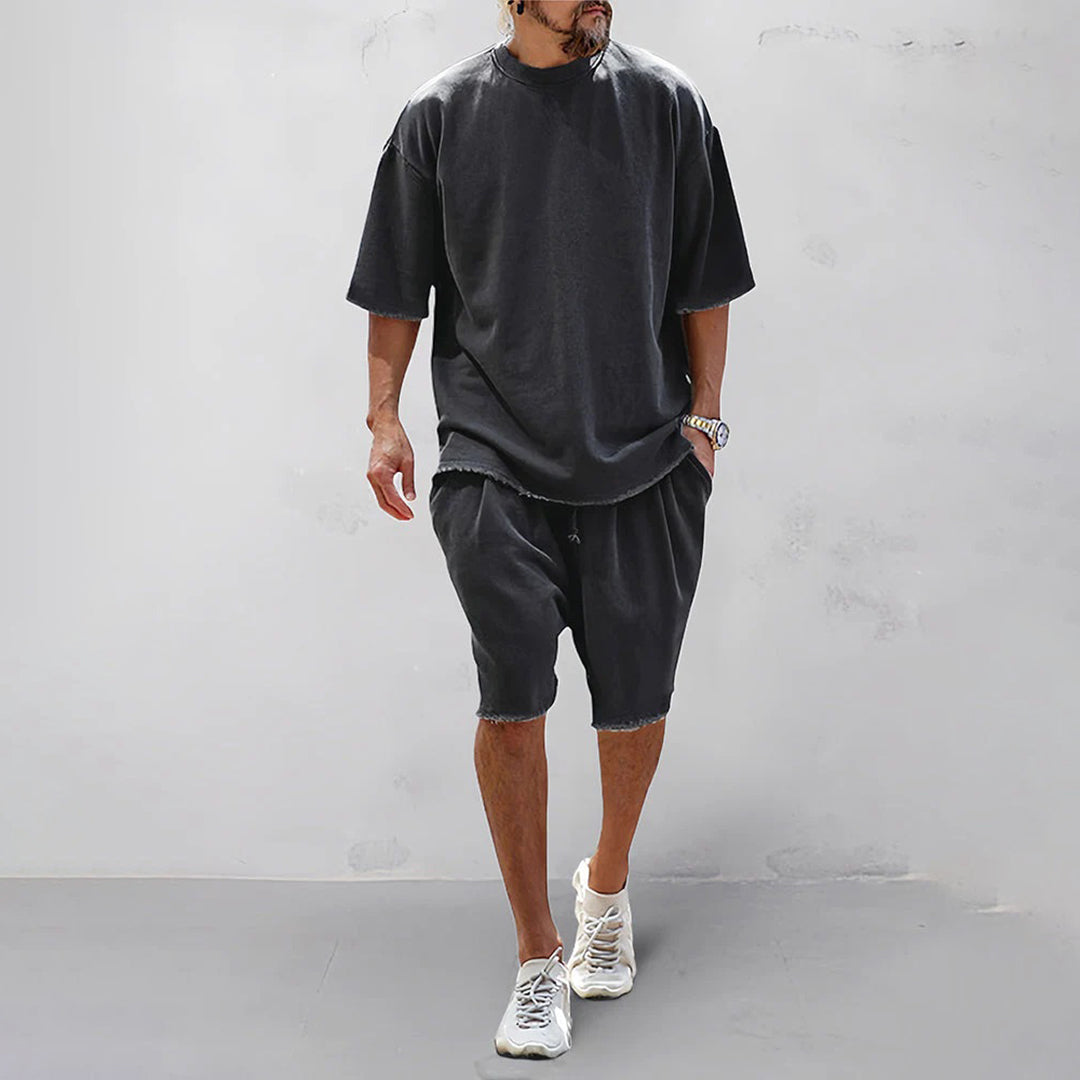 Soleil | Ensemble Été avec Design Loose Fit et Short Confortable pour Hommes