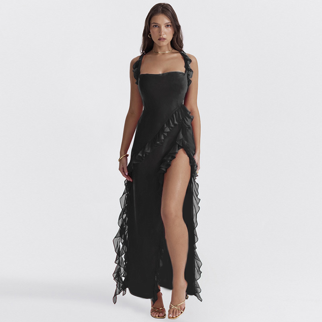 Callio | Femme robe longue froncée