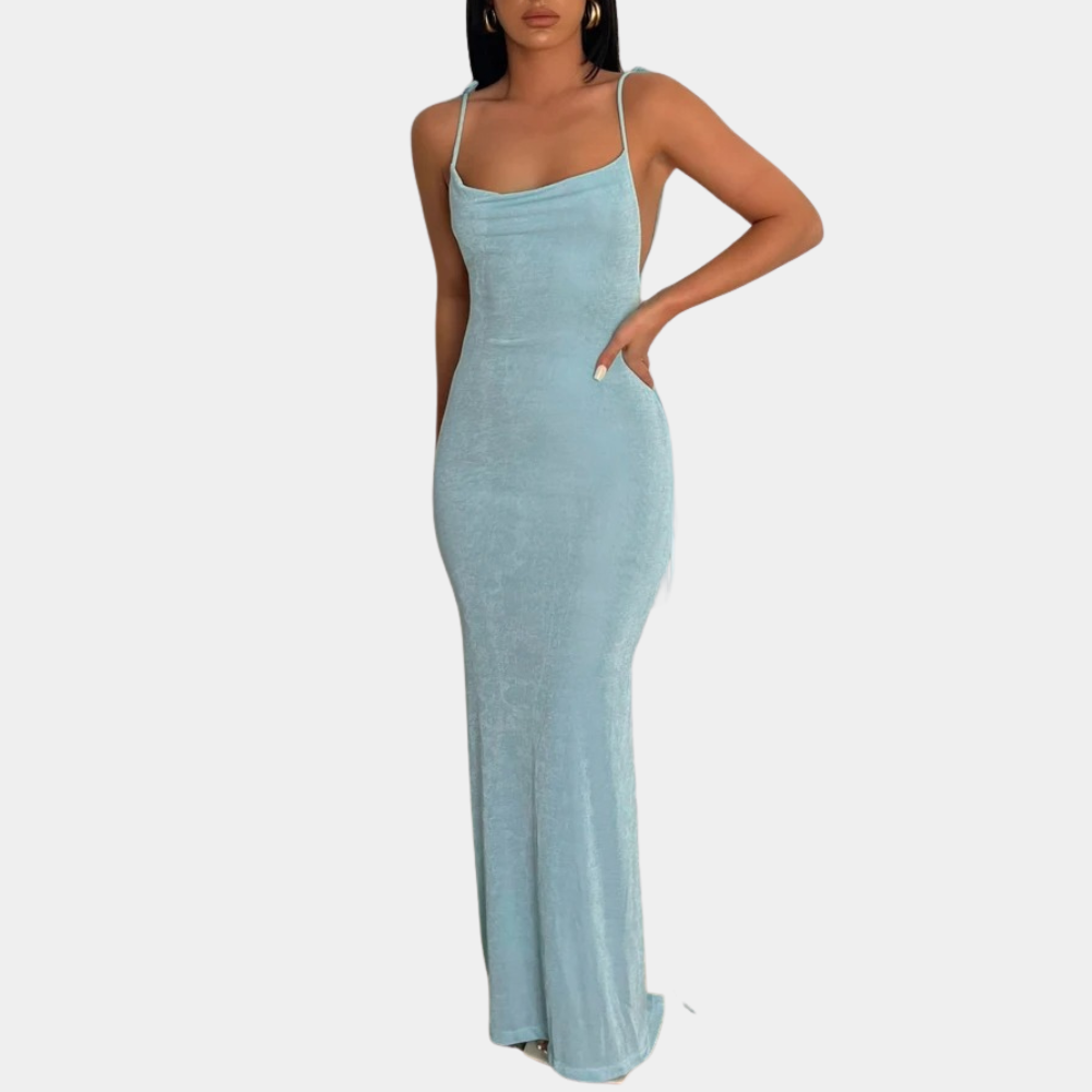 Bellevo | Robe Longue Maxi pour Femmes avec Dos Ouvert