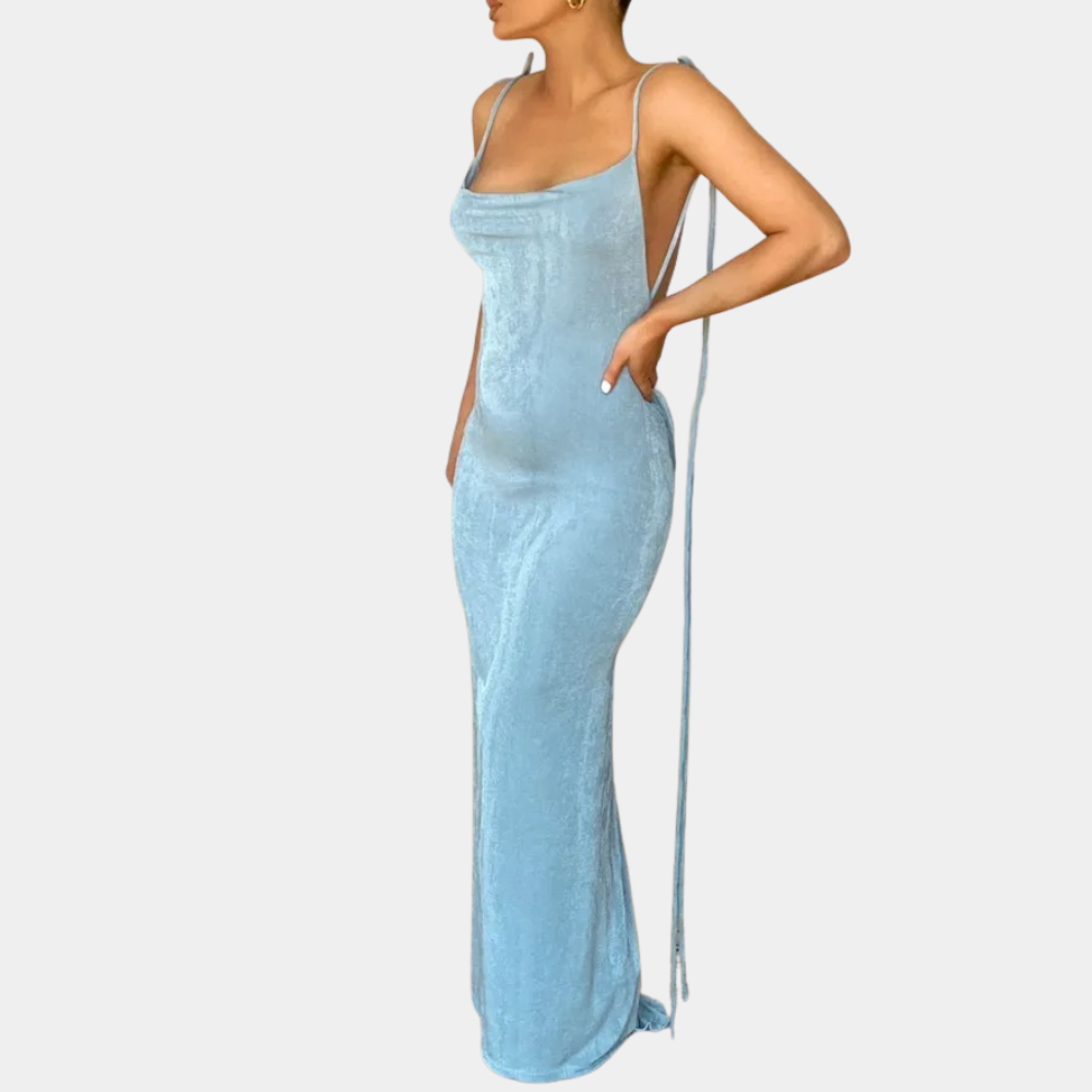 Bellevo | Robe Longue Maxi pour Femmes avec Dos Ouvert