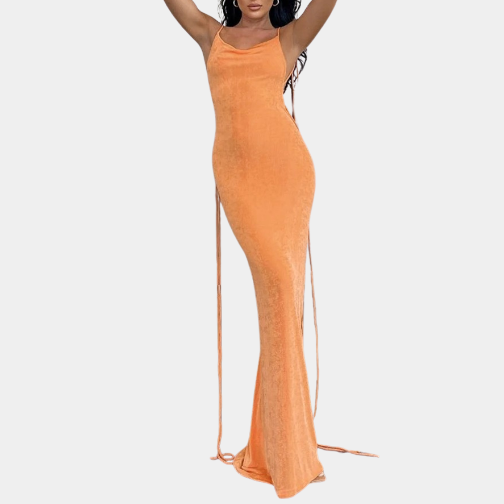 Bellevo | Robe Longue Maxi pour Femmes avec Dos Ouvert