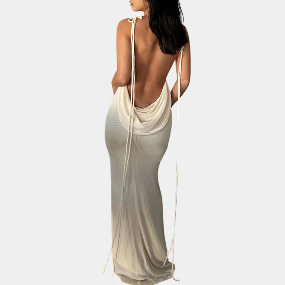 Bellevo | Robe Longue Maxi pour Femmes avec Dos Ouvert