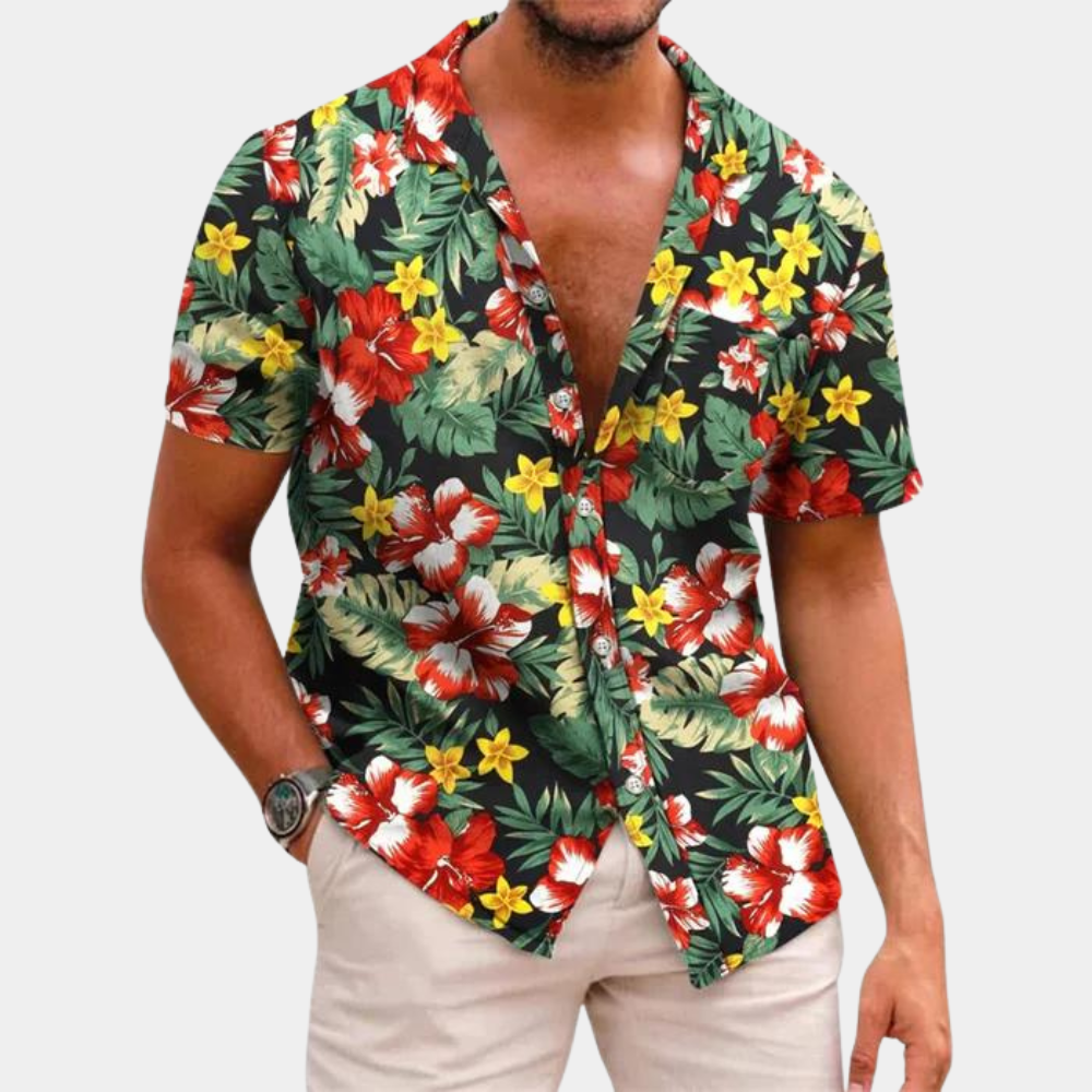 Bellevo | Chemise à fleurs pour hommes