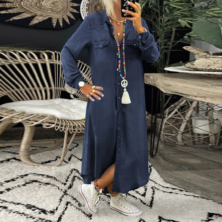 Cara | Chic Longue robe en jean