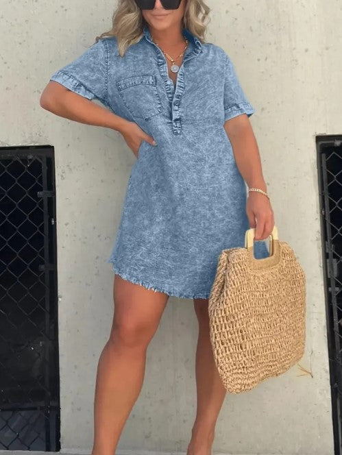 Carmen | Robe en denim décontractée