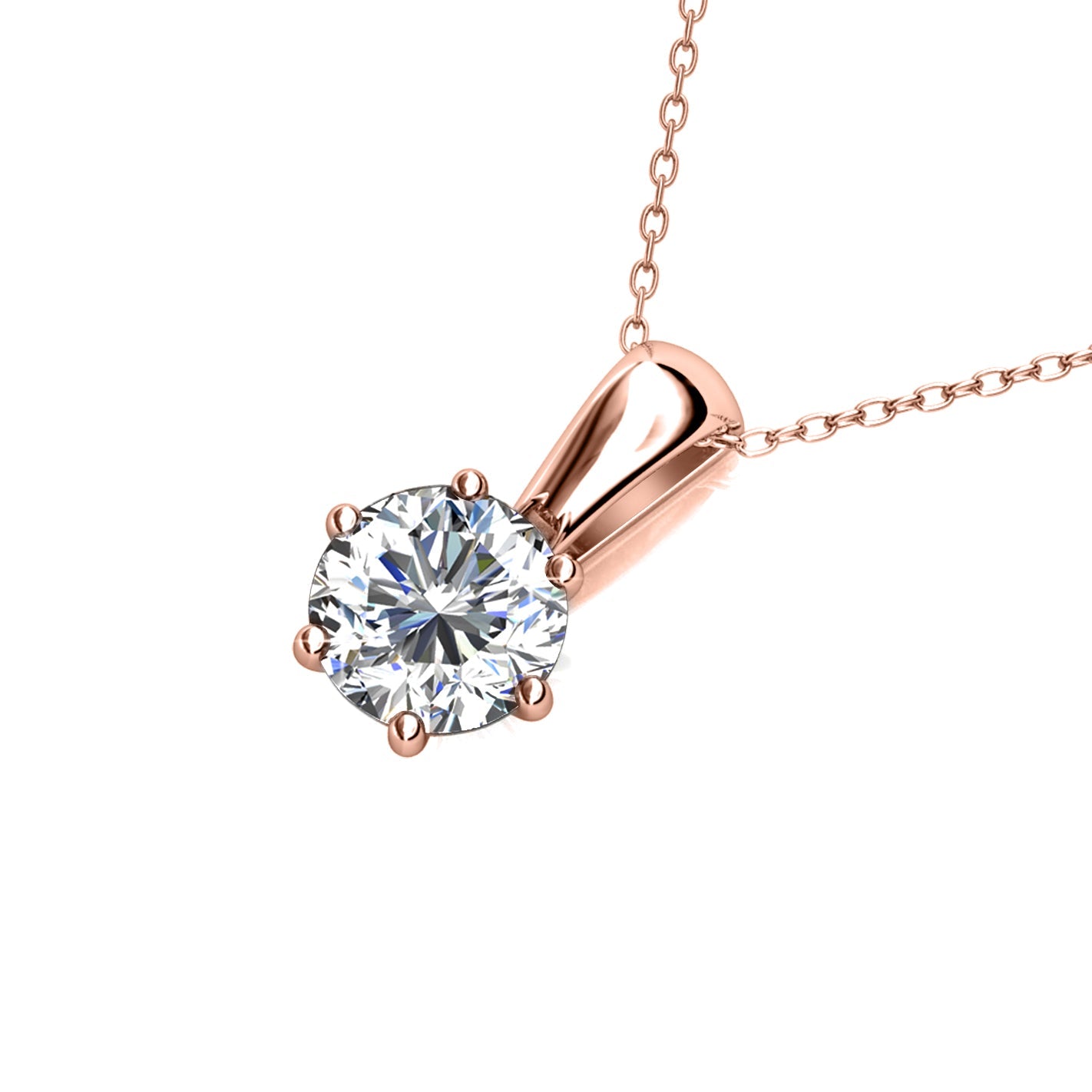 Chaîne plaquée or 18 carats avec pendentif orné d'un cristal autrichien haute qualité - Livraison offerte