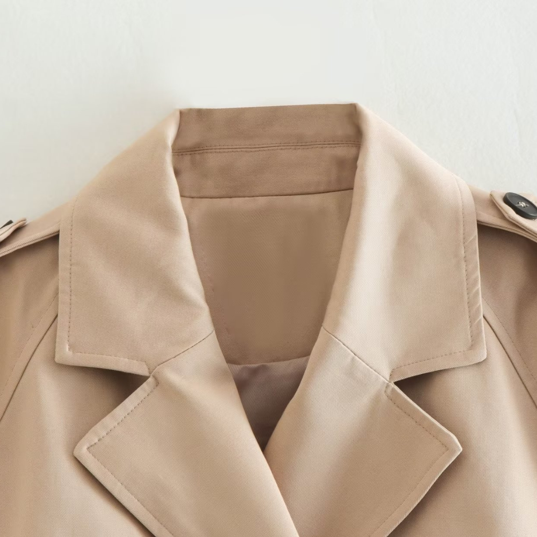 Ayla | Trench-coat Court avec Élégance Moderne et Résistance à l'Usure pour Femmes