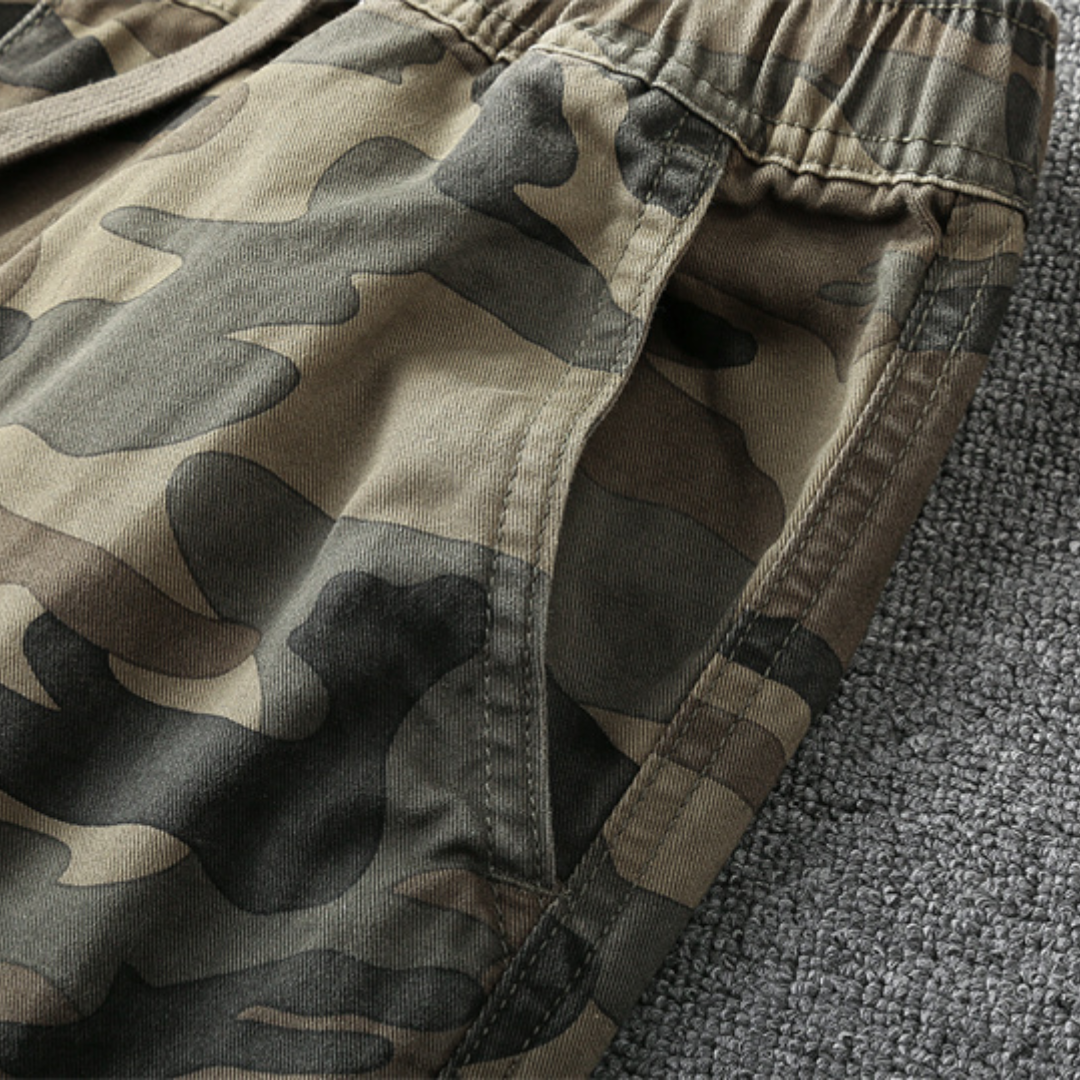 Axel | Pantalon Cargo avec Imprimé Camouflage et Poches Multiples pour Hommes