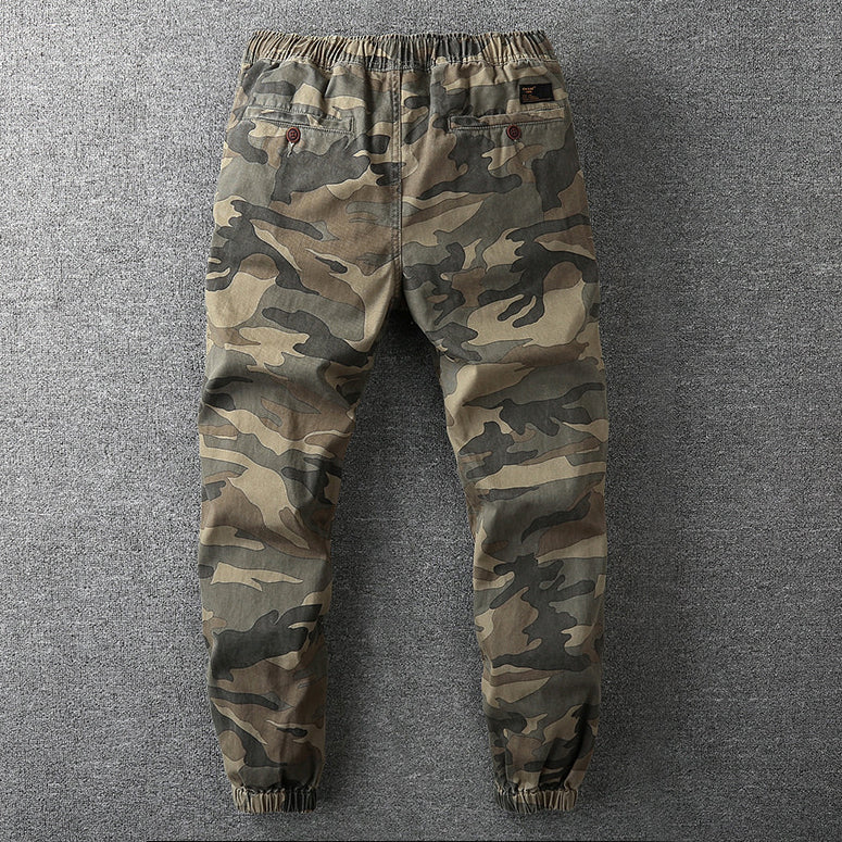 Axel | Pantalon Cargo avec Imprimé Camouflage et Poches Multiples pour Hommes