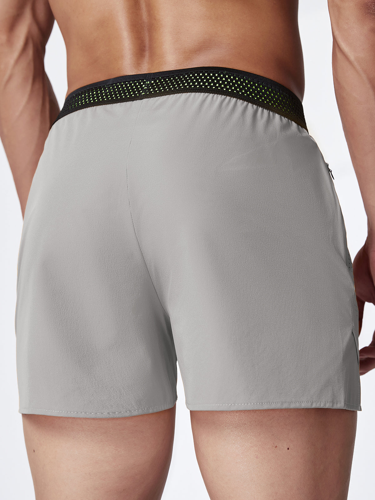 Athlétique | Short de Course avec Tissu Ultra-Léger et Poches Zippées pour Hommes